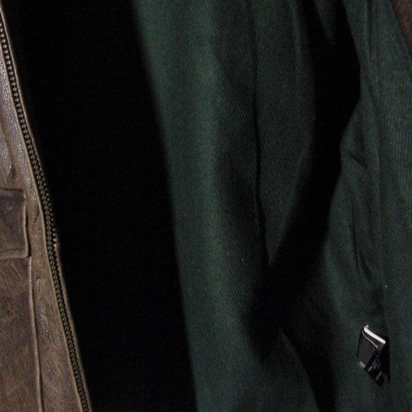 Vtg Brown Leather St. John's Bay Bomber Jacket Sz XL Buckle Back - Picture 7 of 15